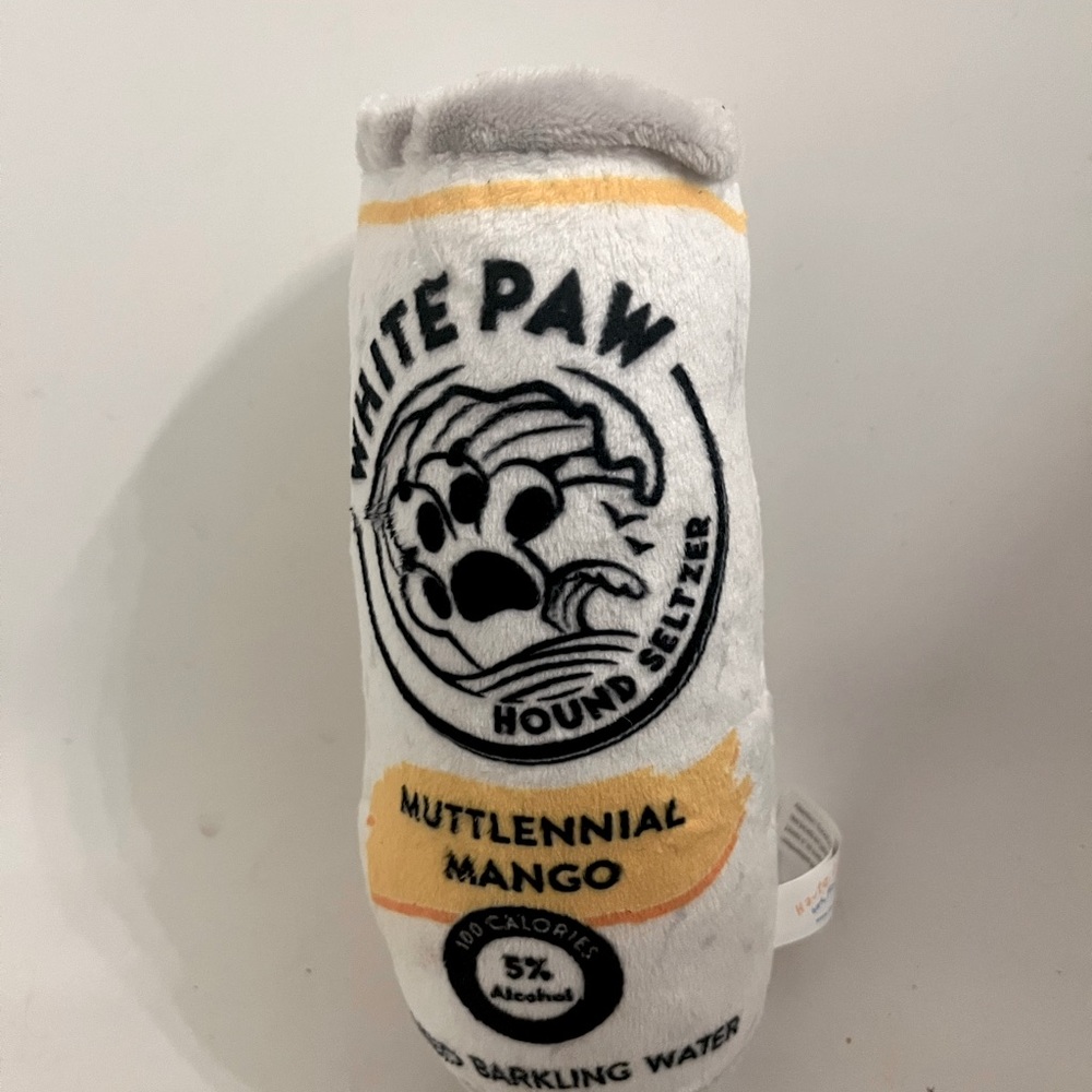 White Paw squeaker toy